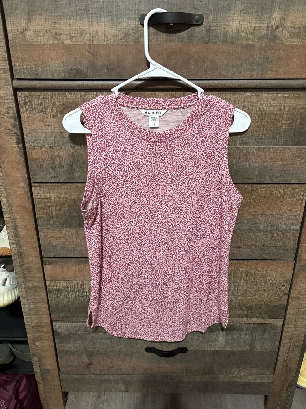 Athleta Pink Leopard Sleeveless Tank